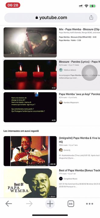 Blessure - Paroles (Lyrics) - Papa Wemba