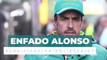 Alonso, solo seis segundos con la televisión: el enfado es notorio