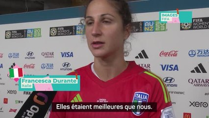 Italie - Durante : "Elles étaient meilleures que nous"