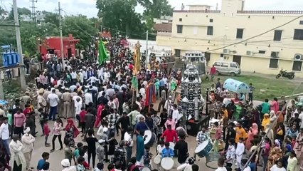 भरतपुर में मातमी धुनों के साथ मोहर्रम पर निकाले ताजिये