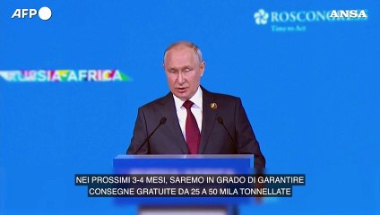 Putin: "Pronti a inviare grano gratuitamente in Africa"