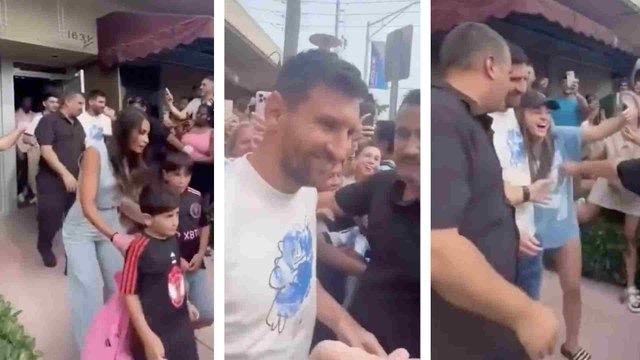 ¡LA LOCURA POR MESSI! Esto pasa cuando el argentino sale de compras con su familia en Miami, aquí las imágenes ⬇️