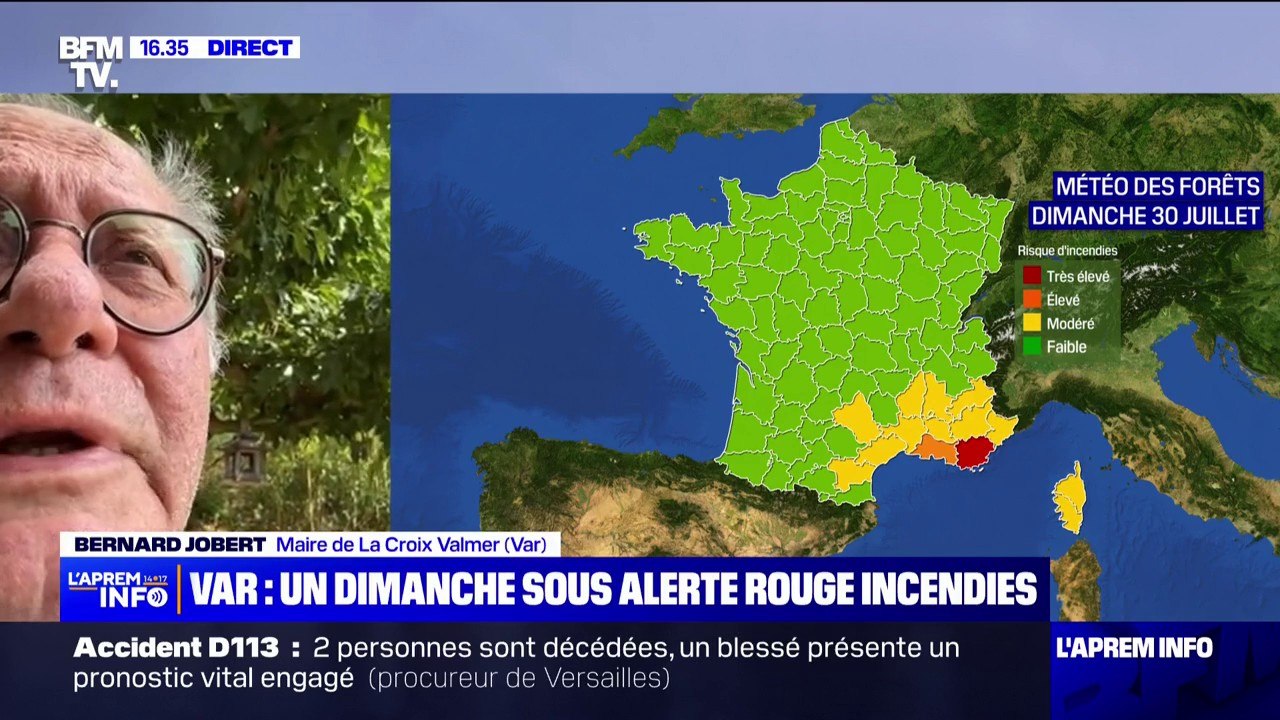Incendies: "C'est le vent que l'on craint le plus", affirme Bernard Jobert, maire de La Croix Valmer