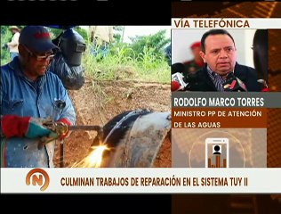 MinAguas culmina  trabajos de reparación del Sistema Tuy II que surte el 30% de la Gran Caracas