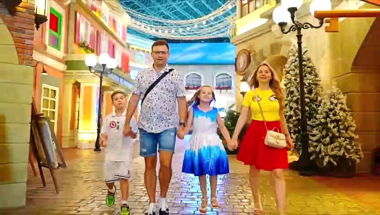 Diana and Roma Fun weekend with Parents at Ferrari World theme park in Abu Dhabi