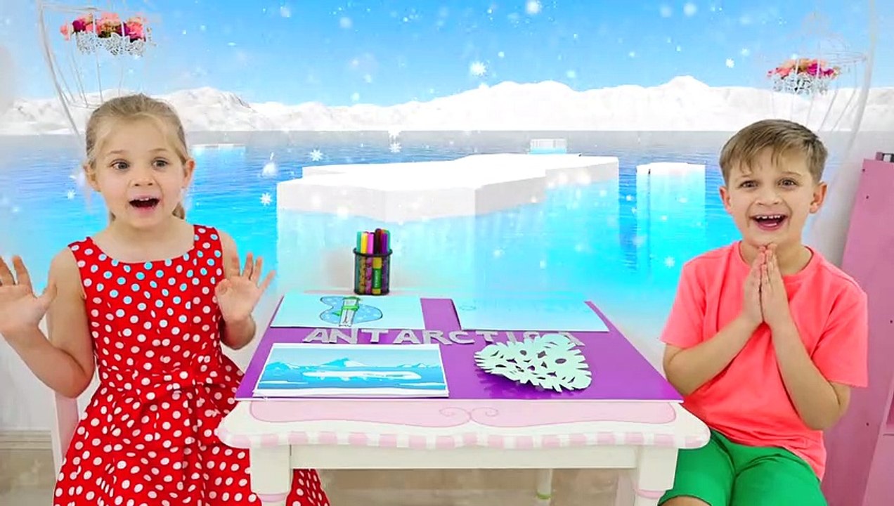 Diana and Roma pretend to travel continents and help animals find their home   Animal Habitats