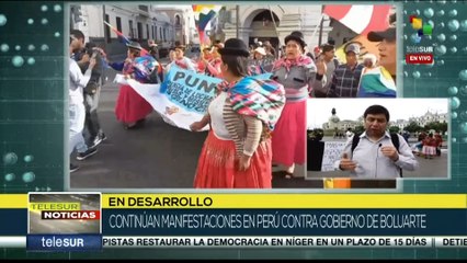 Manifestaciones en Perú en medio del Desfile de Todas las Sangres