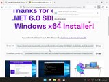how to download install .NET 6 New Features windows 10 or 11 (Microsoft .NET SDK 6.0)