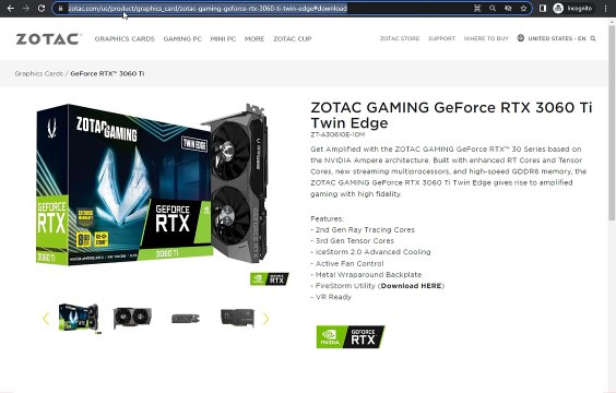 How to Download Driver ZOTAC GeForce RTX 3060 Ti Twin Edge