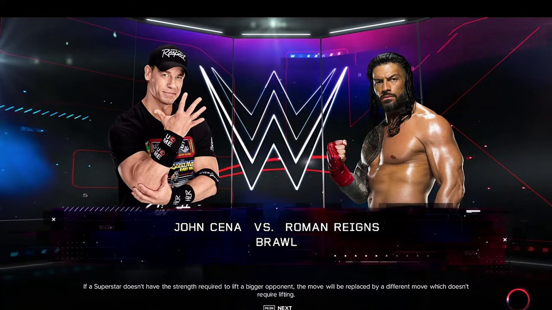 WWE 2K23 PS4 vs. PS5 Comparison (John Cena vs. Roman Reigns) 