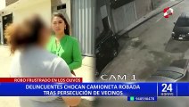 Delincuentes chocan camioneta robada en Los Olivos tras persecución de vecinos