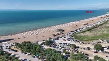Beyşehir Gölü'nde Karaburun Plajı, Binlerce Misafiri Ağırlıyor