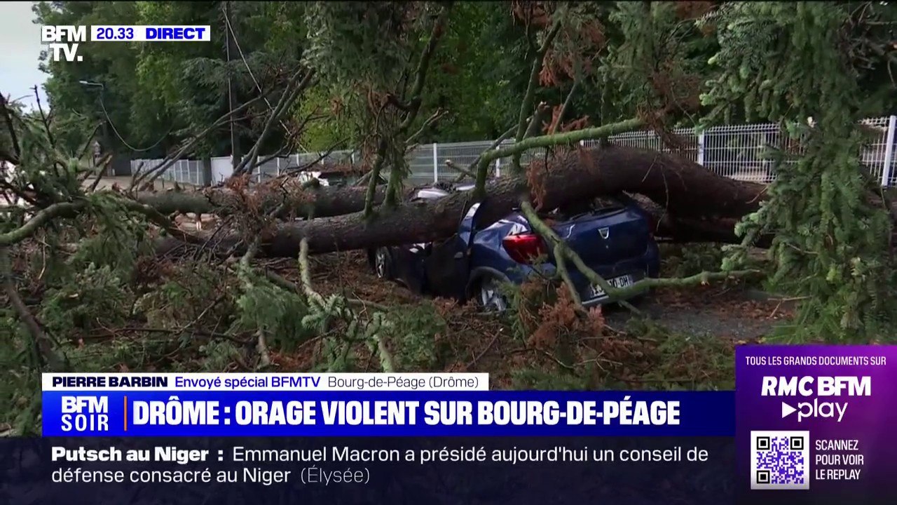 Orages dans la Drôme: des dégâts impressionnants dans la commune de Bourg-de-Péage