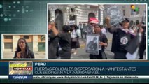 Perú: Fuerzas policiales acorralan y dispersan a manifestantes