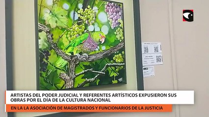 Artistas del poder judicial y referentes artísticos expusieron sus obras por el día de la cultura nacional