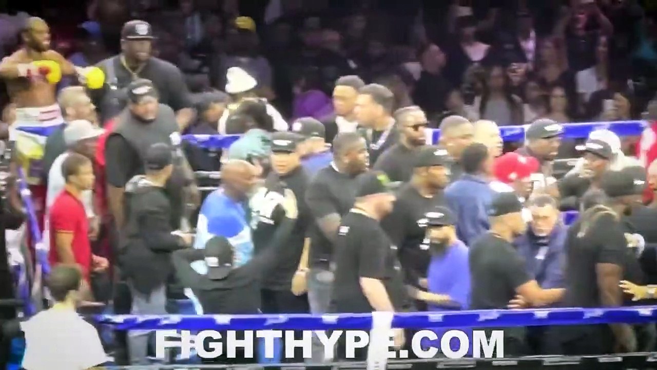 Floyd Mayweather Exhibition Breaks Into A REAL Fight..