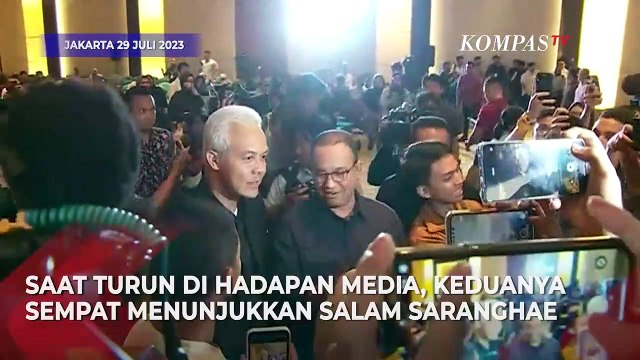 Ganjar-Anies Kompak Salam Saranghae, Ganjar-Prabowo Kompak Baju Kotak-kotak