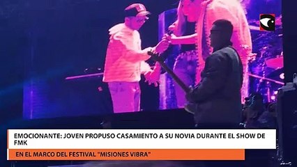 Emocionante joven propuso casamiento a su novia durante el show de Fmk