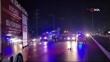 Kontrolden çıkan araç otomobile çarpıp alev aldı