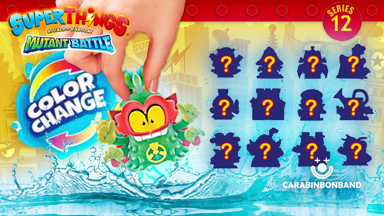 #superthings serie 12 - figuras que cambian de color en agua caliente - By CARA BIN BON BAND