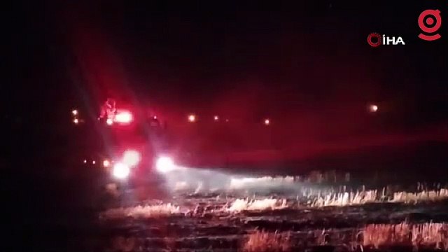 Çorum'da anız yangını büyümeden kontrol altına alındı