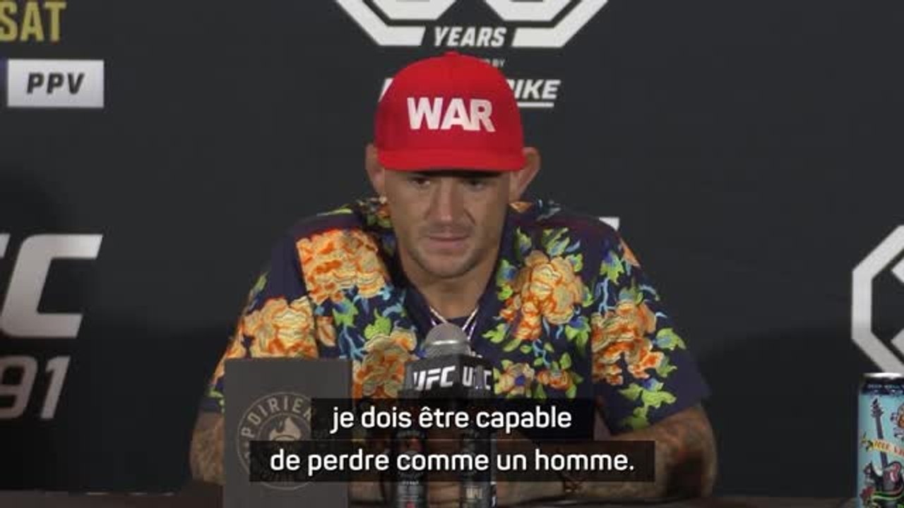 UFC 291 - Poirier : "Si je gagne comme un homme, je dois être capable de perdre comme un homme"