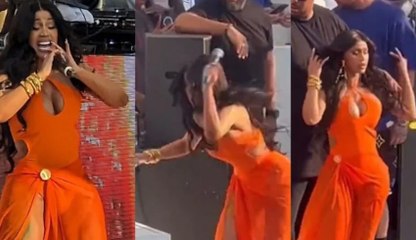 Rapçi Cardi B, seyirciye sahneden mikrofon fırlattı