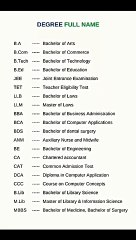 Complete List of College Degree Full Forms in India 🎓
