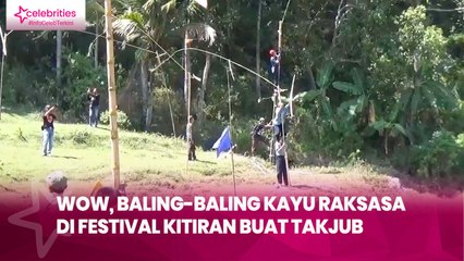 Wow, Baling-baling Kayu Raksasa di Festival Kitiran Buat Takjub
