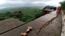 Mountain Collapse: धमाके के साथ रोड ध्वस्त, अरावली पहाड़ पर मंडराया खतरा
