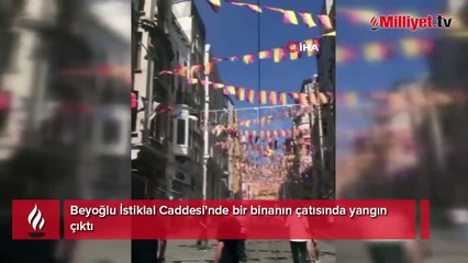 Beyoğlu'nda korkutan yangın! Ekiplerin müdahalesi sürüyor