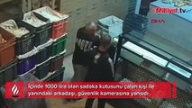 Fırından sadaka kutusu hırsızlığı kamerada