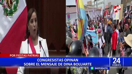 Dina Boluarte: reacciones en el Congreso tras su discurso por Fiestas Patrias