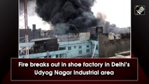 Fire breaks out in shoe factory in Delhi