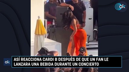 Así reacciona Cardi B después de que un fan le lanzara una bebida durante un concierto