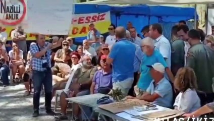 Douche froide pour Muharrem İnce, qui va à Akbelen ! Après la réaction qu'il a eue, il a quitté le micro et a quitté la zone.