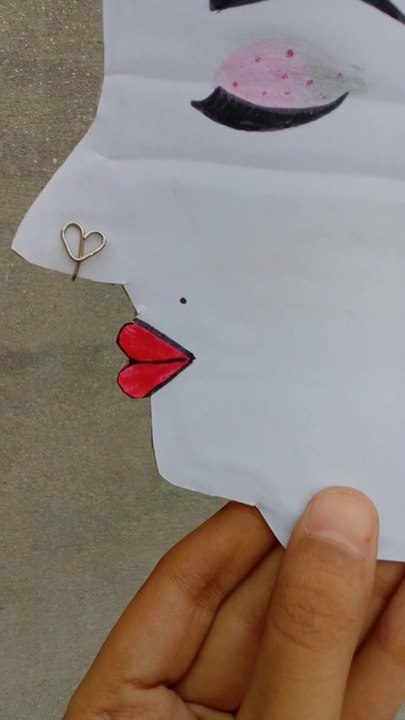 DIY nose pin without piercing #youtubeshorts #shorts #creativefatimaakram