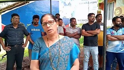 Goan Reporter-News, Live: Press conference of Village Panchayat Bhoma Adcolna Sarpanch Damodar Naik, Deputy sarpanch Shaila Naik and Bhoma people on national higway road.