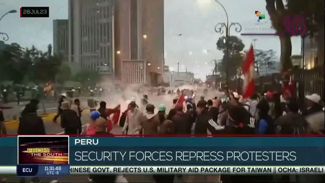 Peruvian police reportedly detained hundreds of demonstrators in Lima
