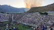 Messina, rogo sulle colline che dominano lo stadio del concerto dei Pinguini Tattici Nucleari