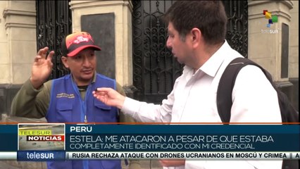 Policía peruana agrede al menos a 8 periodistas durante protestas