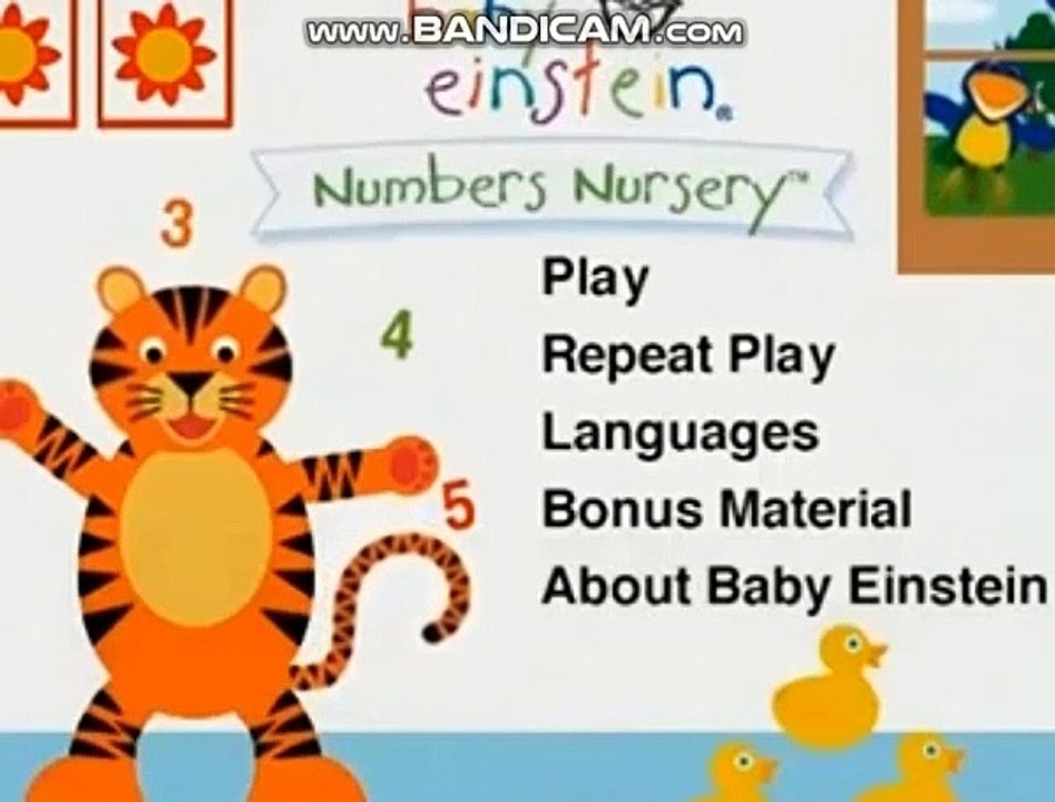 Baby Einstein Numbers Nursery DVD Menu video Dailymotion