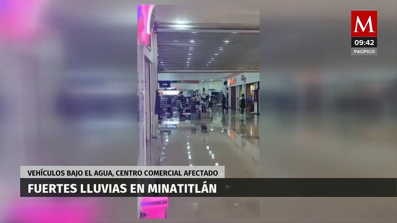 Fuertes lluvias afectan vehículos y centros comerciales en Minatitlán, Veracruz