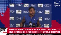 Sterling Shepard Admits He Pushed Himself Too Much Last Year
