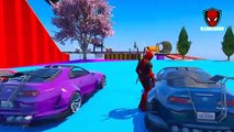 Deadpool vs Wanda Maximoff GTAV Moto Racing