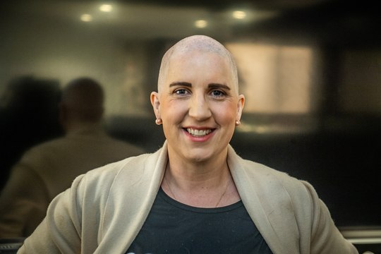 Giulia Jones shaves her hair for charity