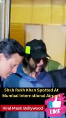 Shah Rukh Khan Spotted At Mumbai International Airport