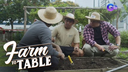 Radson Flores and Matt Lozano learn farming techniques at Urban Farmers PH | Farm To Table