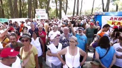 Grand rassemblement contre l'abattage d'arbres à Muğla
