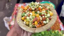 High Protein Sprouts Salad on Street Cart - Indian Street Food